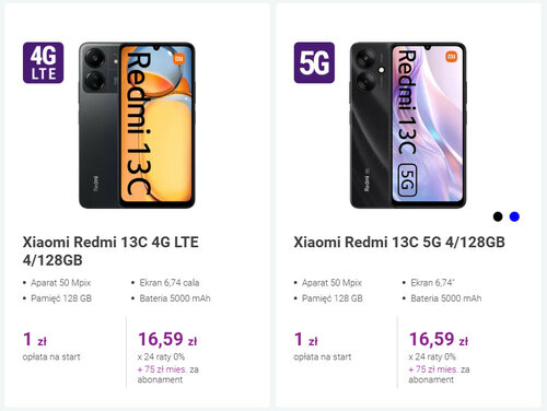 Xiaomi Redmi 13C i Xiaomi Redmi 13C 5G