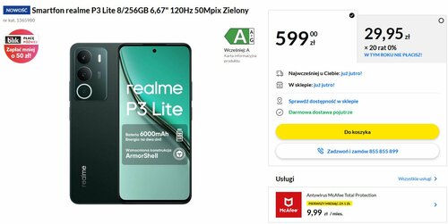 Realme P3 Lite 4G cena