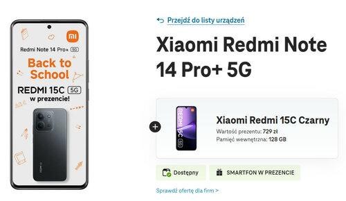 Xiaomi Redmi Note 14 Pro+ i Redmi 15C