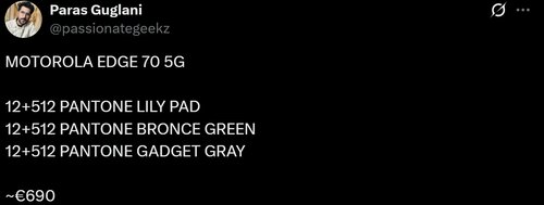 Motorola Edge 70