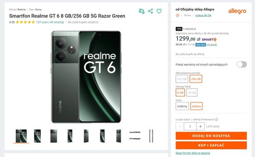realme GT 6 promocja Allegro