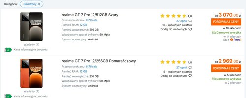 realme GT 7 Pro Ceneo
