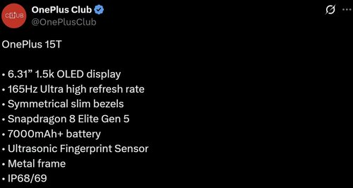 OnePlus 15T