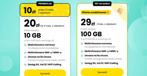 Nowy abonament lajt mobile