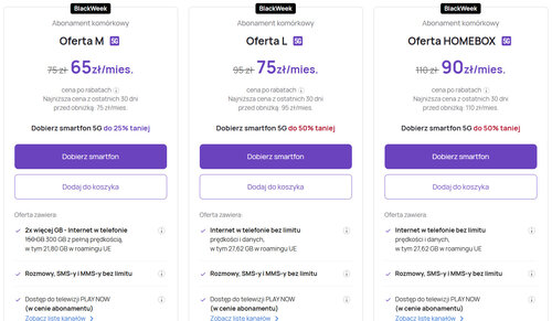 Abonament na Black Week