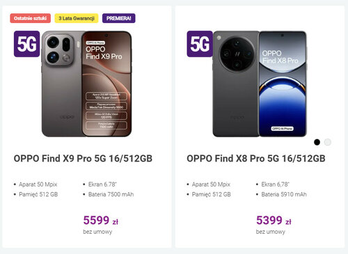 OPPO Find X9 Pro i OPPO Find X8 Pro