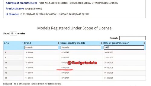 OnePlus 15s CPH2793 BIS