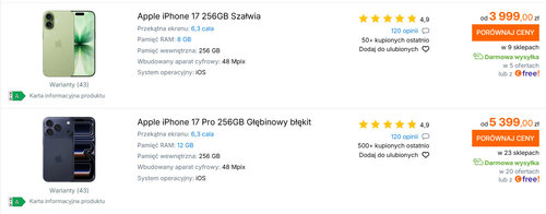 iPhone 17 i iPhone 17 Pro