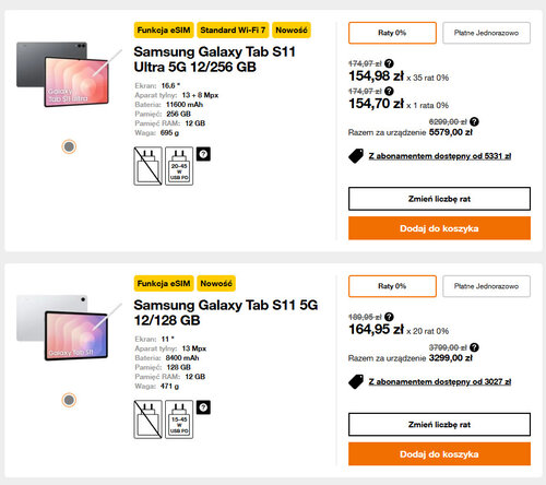 Samsung Galaxy Tab S11 i Samsung Galaxy Tab S11 Ultra
