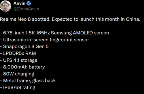 realme Neo 8