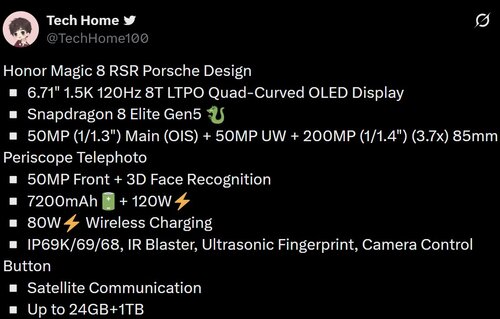 Honor Magic 8 RSR
