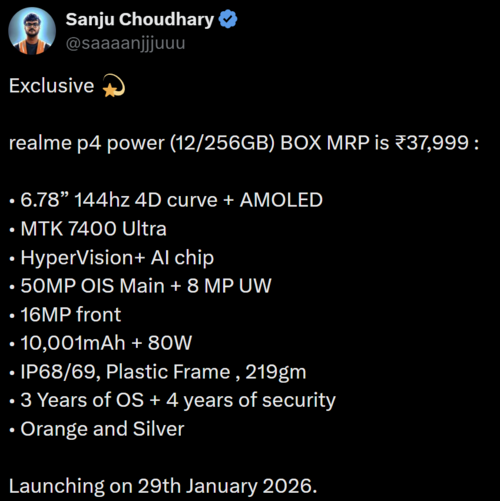 realme P4 Power