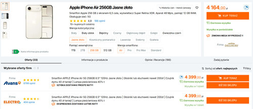 Polskie ceny iPhone'a Air
