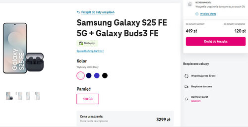 Samsung Galaxy S25 FE i Samsung Galaxy Buds3 FE
