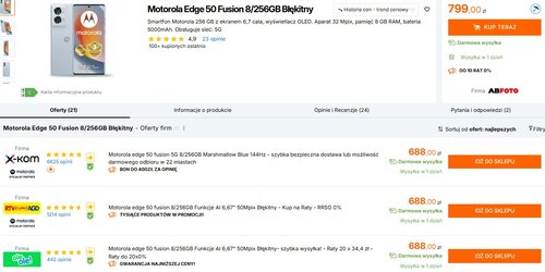 Motorola edge 50 fusion