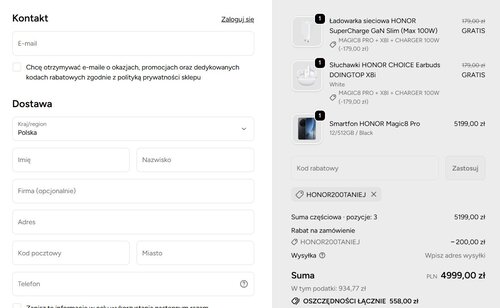 Honor Magic 8 Pro promocja w sklepie producenta