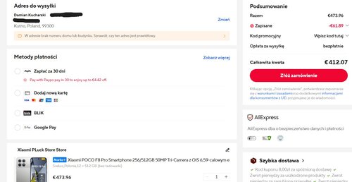 Xiaomi POCO F8 Pro promocja AliExpress