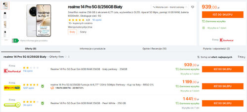 Polskie ceny realme 14 Pro 5G