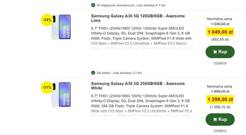 Samsung Galaxy A36 5G promocja