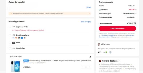 vivo X200 FE promocja cena