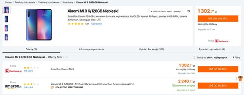 Xiaomi Mi 9 dziwna cena 2026