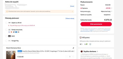 Xiaomi Redmi Note 15 Pro+ promocja AliExpress