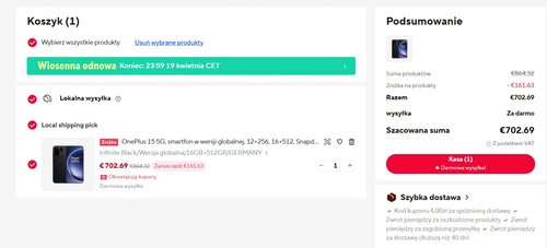 OnePlus 15 promocja AliExpress