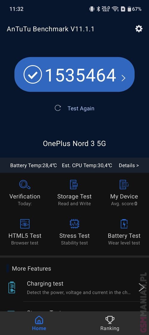 OnePlus Nord 3 AnTuTu