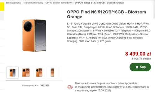 OPPO Find N6 cena w Polsce w sklepie Proshop