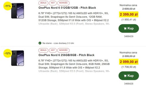 OnePlus Nord 6 cena w Polsce Proshop