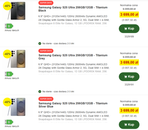 Samsung Galaxy S25 Ultra w promocji Proshop