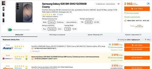 Polskie ceny Samsunga Galaxy S26