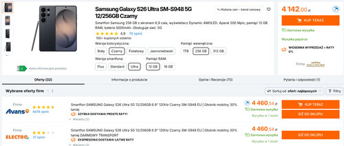 Polskie ceny Samsunga Galaxy S26 Ultra