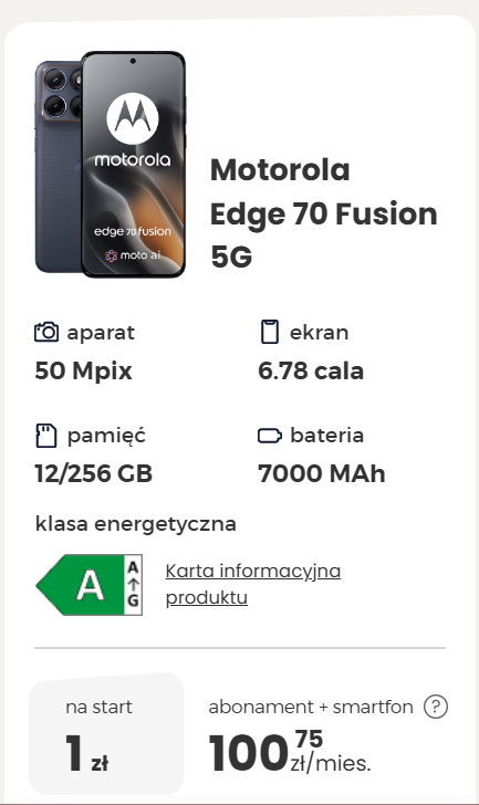 Motorola Edge 70 Fusion