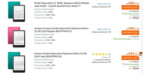 Amazon Kindle Paperwhite Signature Edition Ceneo