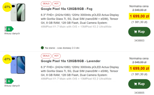 Google Pixel 10a w promocji Proshop