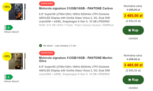 Motorola Signature i jej cena w promocji