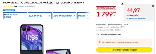 Motorola razr 50 Ultra w promocji RTV EURO AGD
