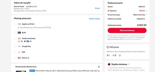 POCO X8 Pro Max 12/512 GB w promocji na AliExpress