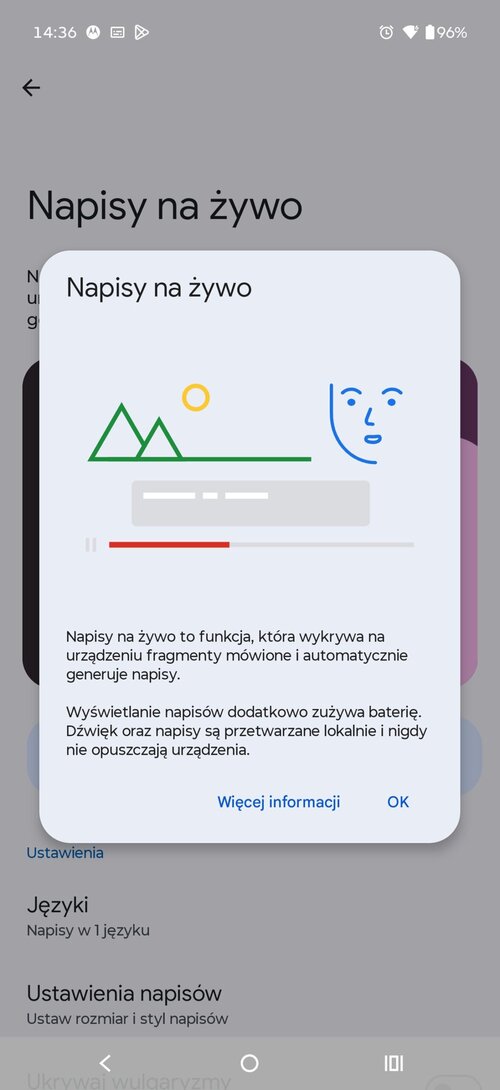 Napisy na żywo na telefonie z Androidem