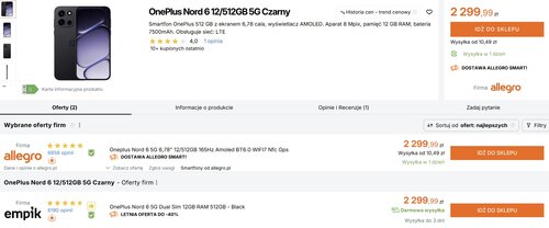 OnePlus Nord 6 polskie ceny