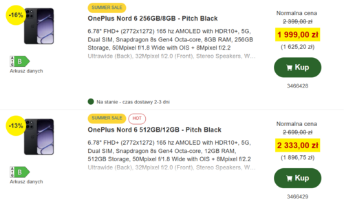 OnePlus Nord 6 w promocji Proshop