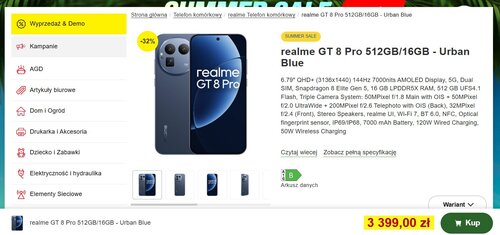 realme GT 8 Pro: flagowiec z 16 GB RAM za 3399 złotych