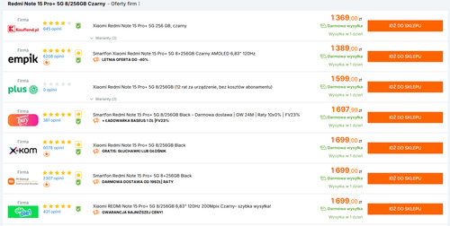 Polskie ceny Redmi Note 15 Pro+ 8/256 GB