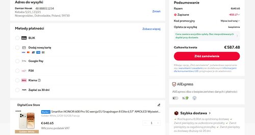 Honor 600 Pro w dobrej promocji na AliExpress
