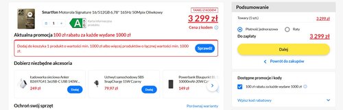Motorola Signature w promocji RTV EURO AGD kosztuje 3299 zł