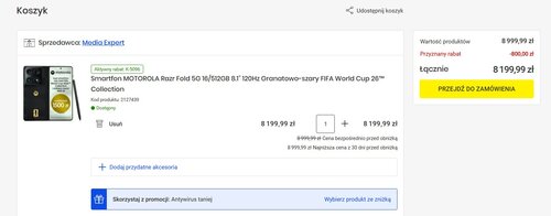 Motorola razr fold w Media Expert w mocno obniżonej cenie