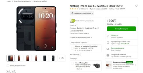 Nothing Phone 3a - dobra cena w x-kom