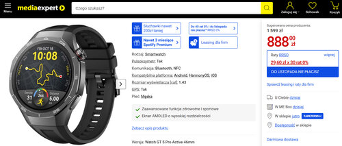 Huawei Watch GT 5 Pro Active 46 mm