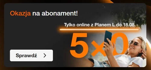 Promocja Orange 5 miesięcy za 0 zł